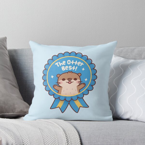 Item preview, The Otter Best - Cute Otter Blue Badge Award Ribbon  designed and sold by rustydoodle.