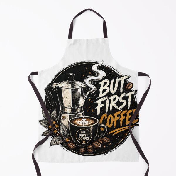 Item preview, But First Coffee – Vintage Moka Pot & Espresso Coffee Lover Design designed and sold by 4U---Store.