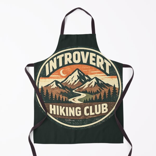 Item preview, Introvert Hiking Club Vintage Sunset Mountain Badge Retro Hiker Gift designed and sold by MCV-Designs.