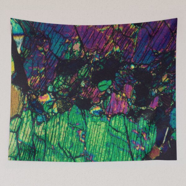 Item preview, Thin section geological photograph of Pyroxene Crystals designed and sold by MineralPhotos.