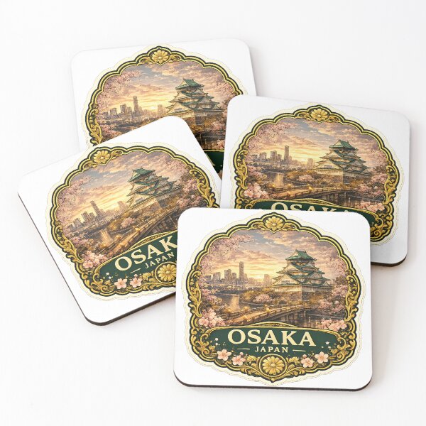 Item preview, Osaka Japan – Castle, Cherry Blossoms & Vintage Travel Art designed and sold by ChicClicker.