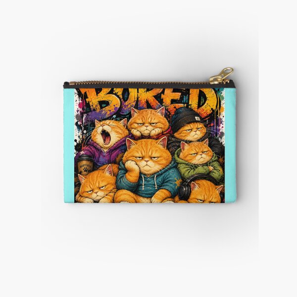 Item preview, BORED - Gang of Grumpy Orange Cats Graffiti Street Style designed and sold by PlengPoomofArts.