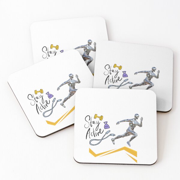 Item preview, Stay Active Metallic Futuristic Robot Fitness Graphic designed and sold by KKCreationz.