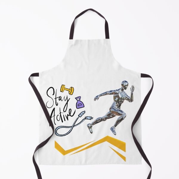 Item preview, Stay Active Metallic Futuristic Robot Fitness Graphic designed and sold by KKCreationz.