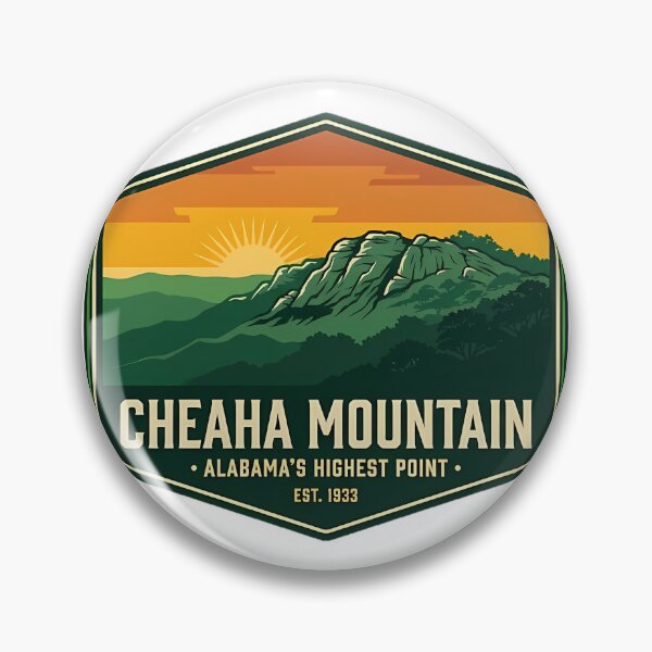 Item preview, Cheaha Mountain Alabama Highest Point Vintage Badge Sticker designed and sold by DetourDgn.