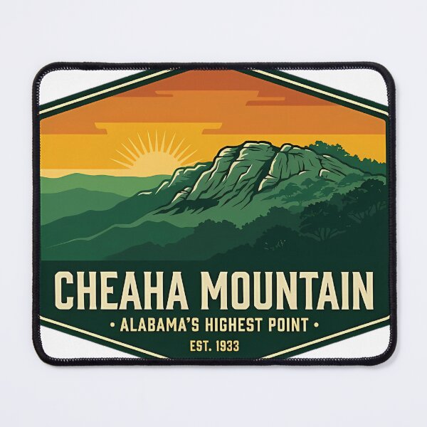 Item preview, Cheaha Mountain Alabama Highest Point Vintage Badge Sticker designed and sold by DetourDgn.