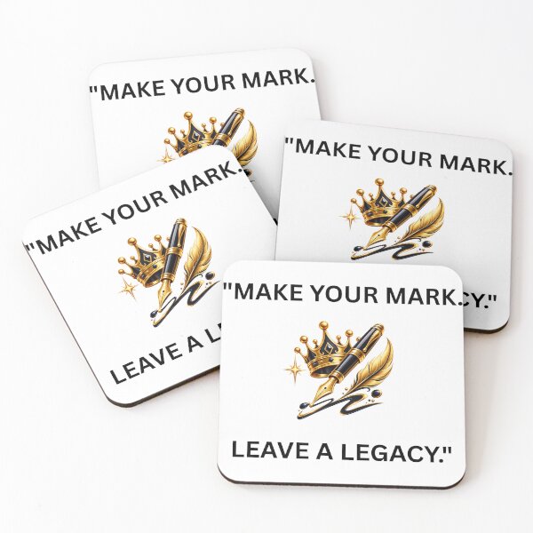 Item preview, Make Your Mark Leave a Legacy – Premium Motivational Crown & Pen Design designed and sold by UrbanEchoHub.