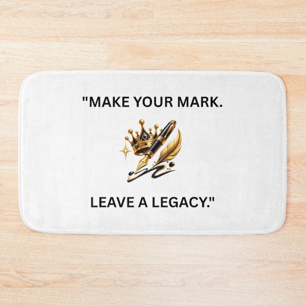Item preview, Make Your Mark Leave a Legacy – Premium Motivational Crown & Pen Design designed and sold by UrbanEchoHub.
