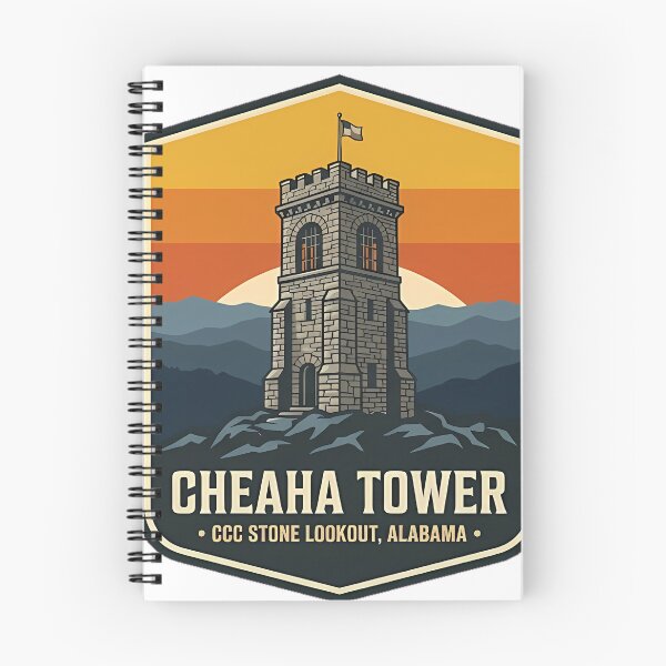 Item preview, Cheaha Tower Stone Lookout Alabama Vintage Sticker designed and sold by DetourDgn.