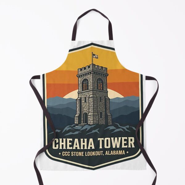 Item preview, Pegatina vintage de la Torre Cheaha con mirador de piedra de Alabama designed and sold by DetourDgn.