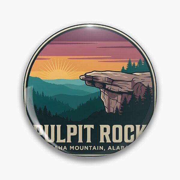 Item preview, Pulpit Rock Cheaha Mountain Alabama Overlook Sticker designed and sold by DetourDgn.