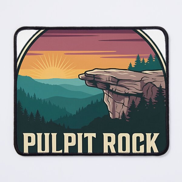 Item preview, Pulpit Rock Cheaha Mountain Alabama Overlook Sticker designed and sold by DetourDgn.