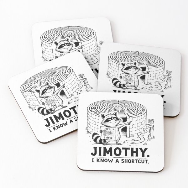 Item preview, Jimothy I Know a Shortcut Funny Raccoon designed and sold by Cavalier-org.