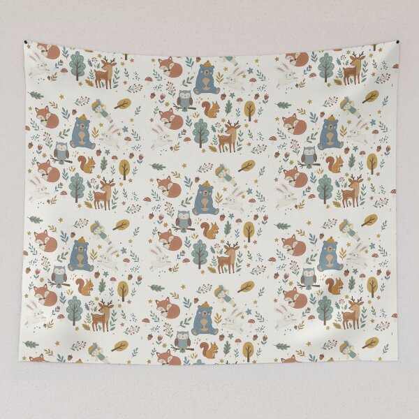 Item preview, Enchanted Autumn Woodland – Cute Forest Animals designed and sold by Keddmia.