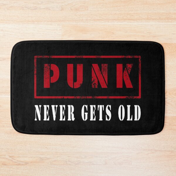 Item preview, Punk Never Gets Old Distressed Retro Stencil Graphic designed and sold by Go Easy Apparel.