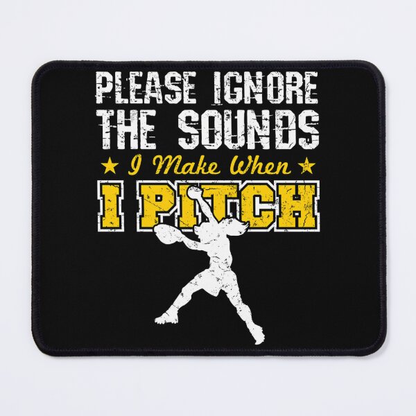 Item preview, Softball Pitcher Funny Grunt Please Ignore The Sounds I Make When I Pitch designed and sold by ilyana-walz.
