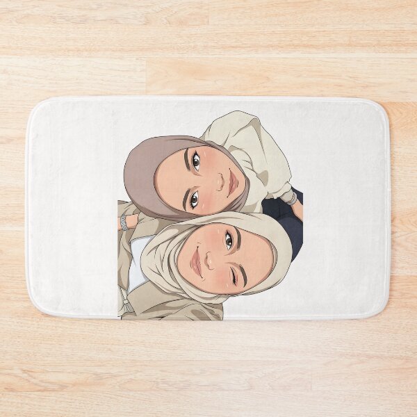 Item preview, best friend Hijab Portrait ootd elegance cute illustration vector art  designed and sold by sabartgunpla.