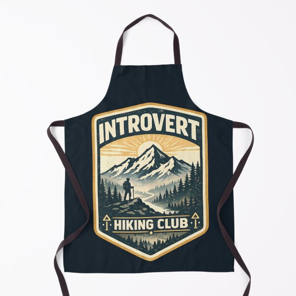 Item preview, Introvert Hiking Club Vintage Sunburst Crest Solo Hiker Gift designed and sold by MCV-Designs.