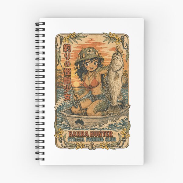 Item preview, Barra Hunter Straya Fishing Club Aussie Barramundi Fishing Monster Girl designed and sold by Yellowriversss.