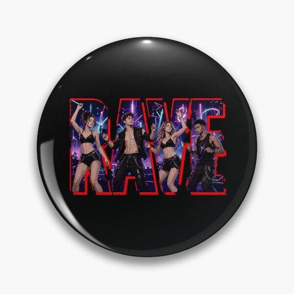 Item preview, Rave Synthwave Cyberpunk Festival Typography Art designed and sold by Edwere.