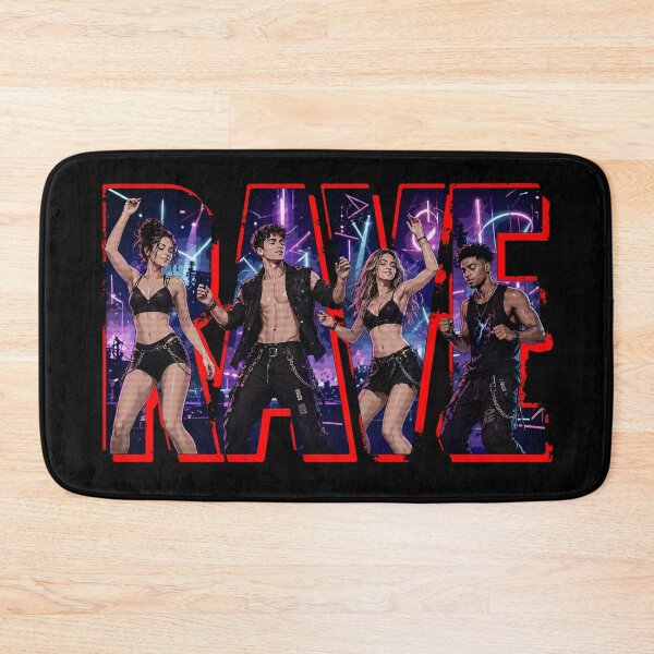 Item preview, Rave Synthwave Cyberpunk Festival Typography Art designed and sold by Edwere.