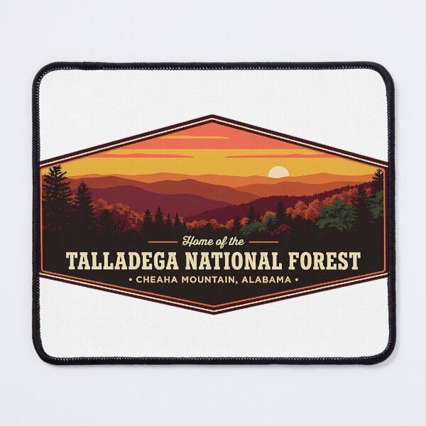 Item preview, Talladega National Forest Autumn Ridgeline Alabama Sticker designed and sold by DetourDgn.