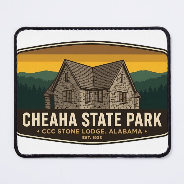 Item preview, Cheaha State Park CCC Stone Lodge Alabama Vintage Sticker designed and sold by DetourDgn.
