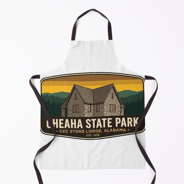 Item preview, Pegatina vintage del albergue de piedra CCC del Parque Estatal Cheaha, Alabama designed and sold by DetourDgn.