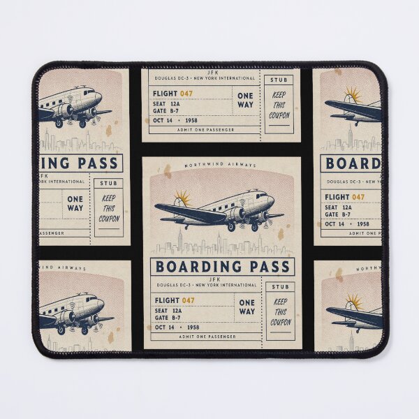 Item preview, New York City Vintage DC‑3 Mid‑Century Travel Stamp designed and sold by stickercuffs.