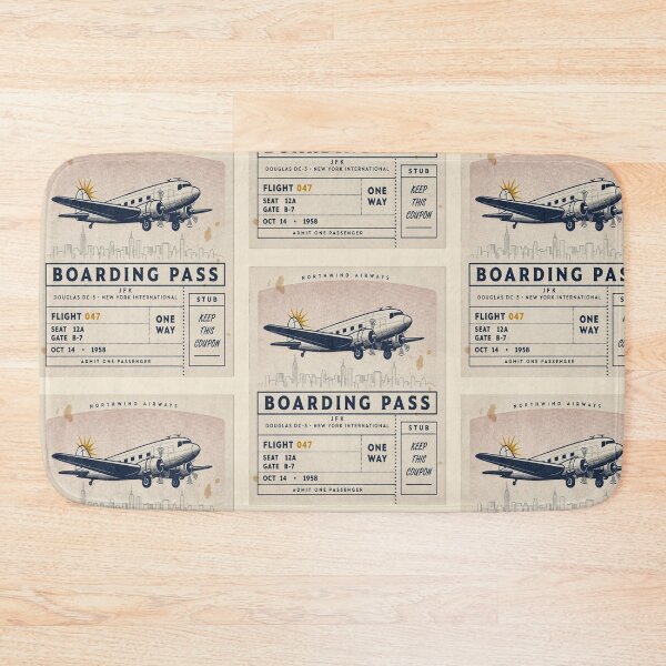 Item preview, New York City Vintage DC‑3 Mid‑Century Travel Stamp designed and sold by stickercuffs.
