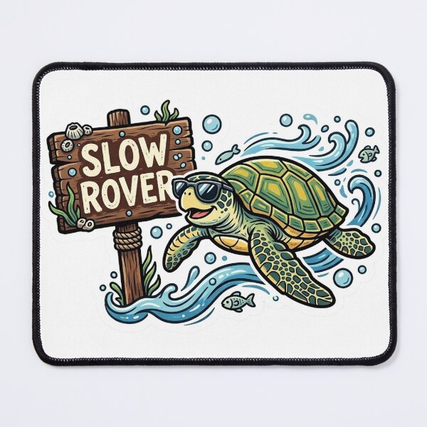 Item preview, Slow Rover Turtle Surfing Ocean Funny Sea Turtle Design designed and sold by CoreThread..