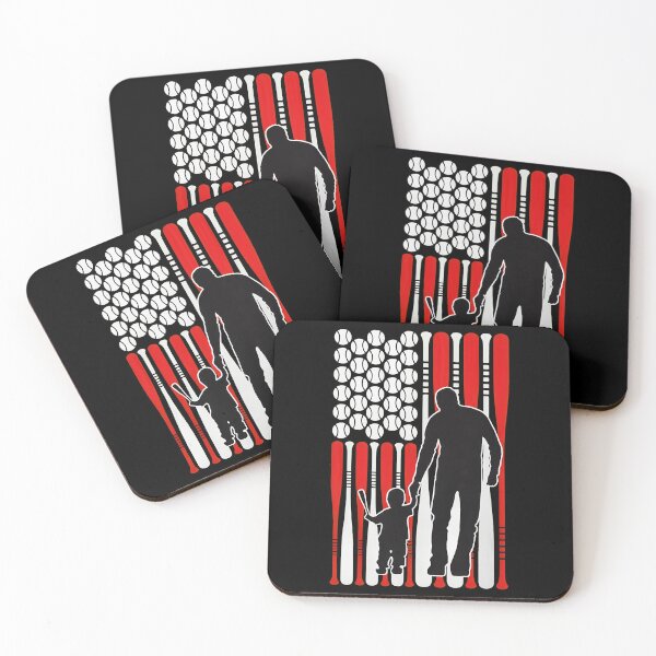 Item preview, American Flag Baseball Dad Child Silhouette Gift designed and sold by AaronMathews.