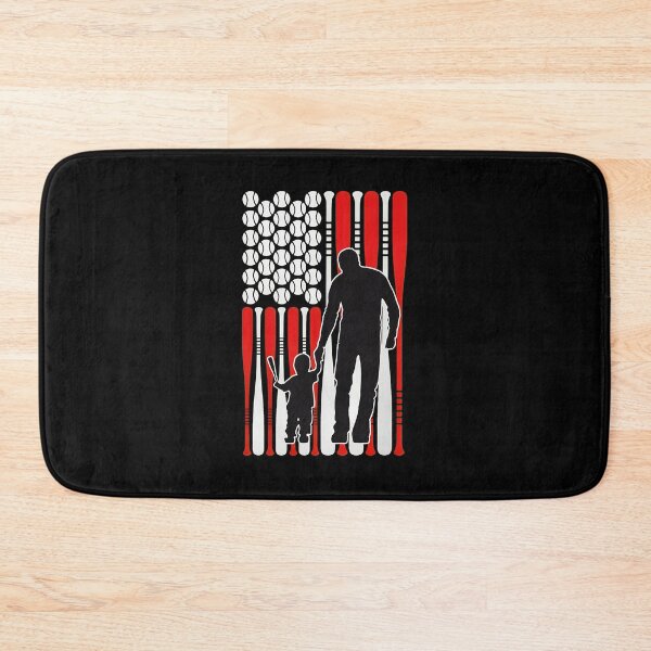 Item preview, American Flag Baseball Dad Child Silhouette Gift designed and sold by AaronMathews.