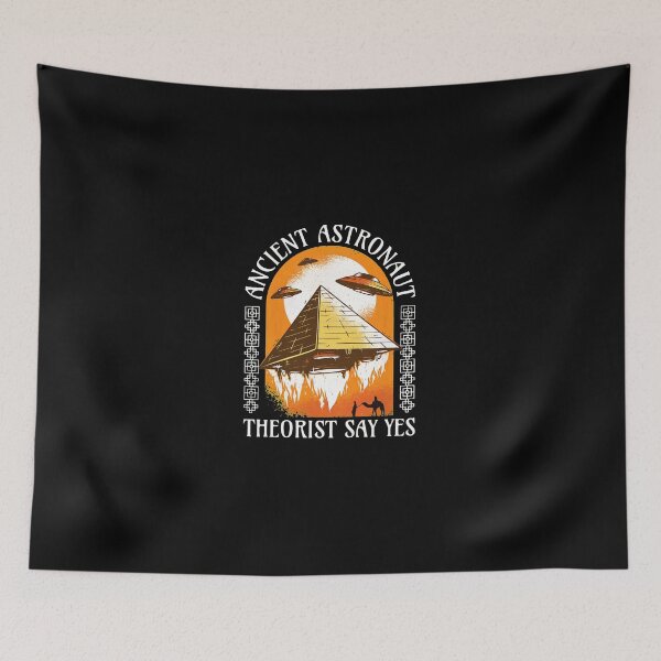 Item preview, Ancient Astronaut Theorist Yes Pyramid UFO Art designed and sold by AaronMathews.