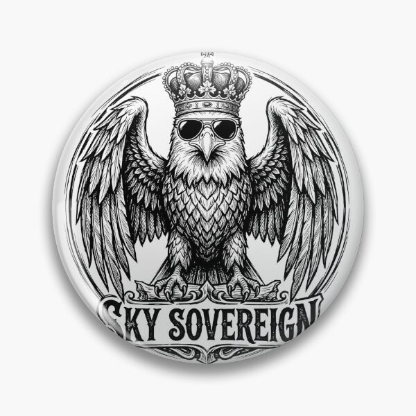 Item preview, Sky Sovereign Eagle King – Crowned Eagle Aviator Vintage Graphic designed and sold by CoreThread..