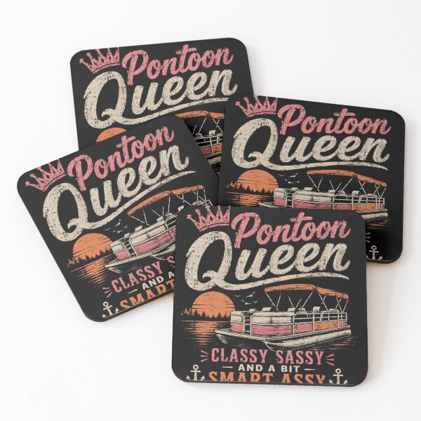 Item preview, Pontoon Queen Classy Sassy And A Bit Smart Assy Boating Lady Gift designed and sold by JonesFlora2025.