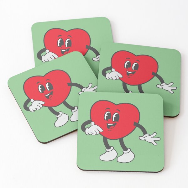 Item preview, Retro Heart Cartoon Character with Smile. Cute Heart Vintage Comic Style. designed and sold by thailerd.