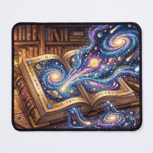 Item preview, Cosmic Grimoire | Open Book Releasing Galaxy and Universe Art designed and sold by SebastianSpace.