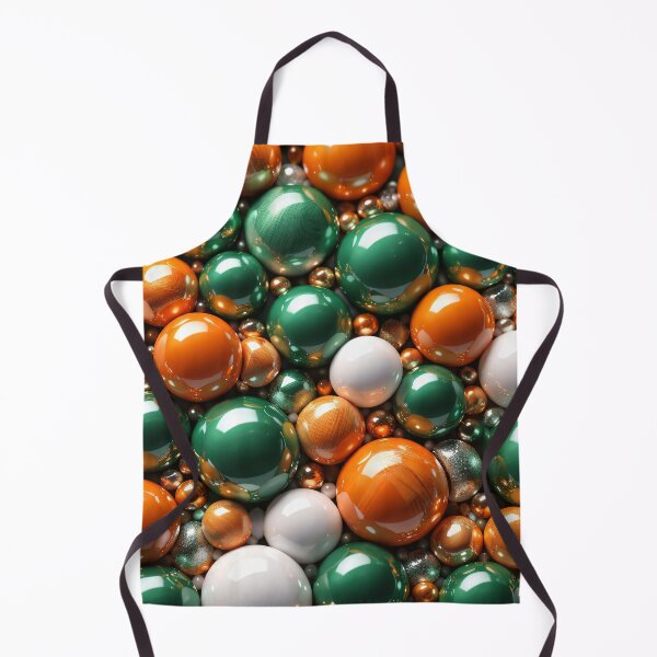 Item preview, Orange Green and Pearl Spheres – Luxury Glossy 3D Abstract Pattern Art designed and sold by Kaleidoscope Print.