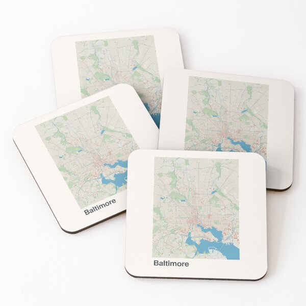 Item preview, Baltimore Minimalistic Map Art designed and sold by MapsNerd.