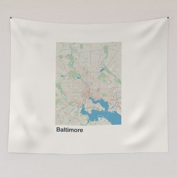 Item preview, Baltimore Minimalistic Map Art designed and sold by MapsNerd.