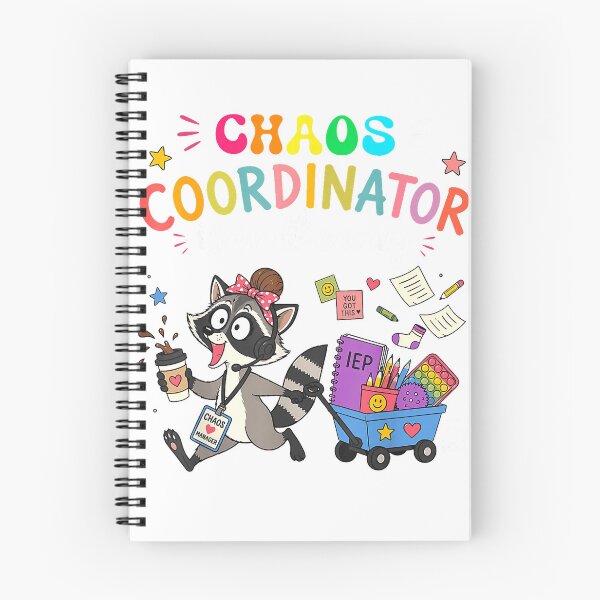 Item preview, Chaos Coordinator is On The Way Funny Sped Teacher Raccoon T-Shirt designed and sold by Nayana77.