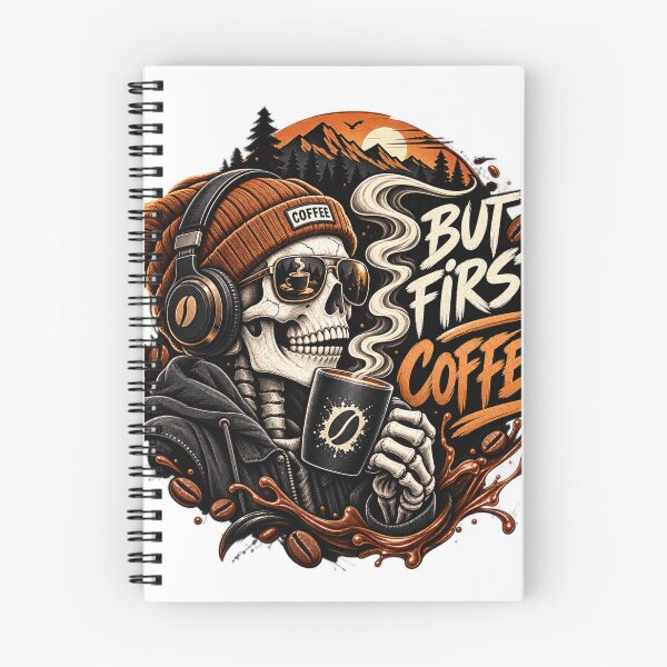 Item preview, But First Coffee – Skull cool Coffee Lover Design designed and sold by 4U---Store.