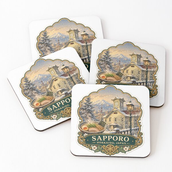 Item preview, Sapporo Japan – Snowy Clock Tower, Ramen & Hokkaido Travel Art designed and sold by ChicClicker.