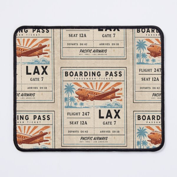 Item preview, Los Angeles Vintage DC‑3 Mid‑Century Travel Stamp designed and sold by stickercuffs.