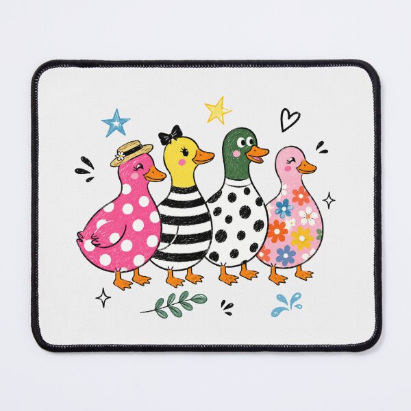 Item preview, Duck Squad Cute Colorful Duck Friends Gooses Pink Polka Dot designed and sold by Yellowriversss.