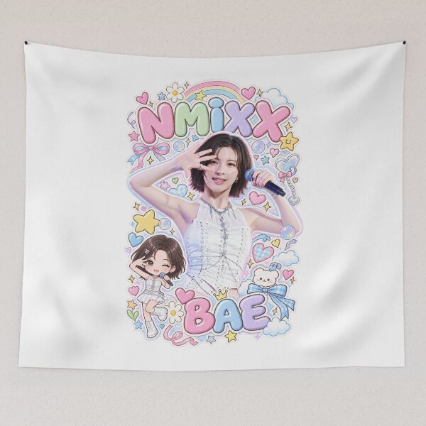 Aperçu de l'œuvre Fanart pastel de BAE NMIXX – Produits dérivés Kpop Heavy Serenade créée et vendue par Valereekmerch.