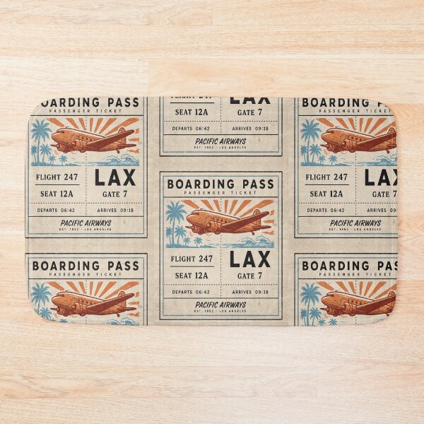 Item preview, Los Angeles Vintage DC‑3 Mid‑Century Travel Stamp designed and sold by stickercuffs.