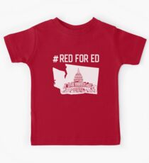 Red for Ed Washington Kids Tee