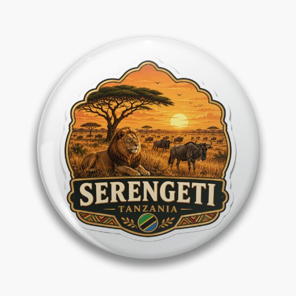 Item preview, Serengeti Tanzania – African Safari Wildlife Travel Art designed and sold by ChicClicker.